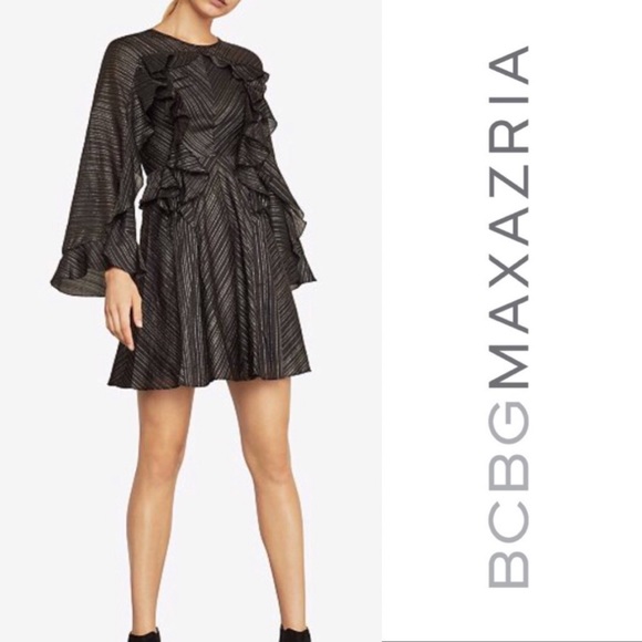 BCBGMaxAzria Dresses & Skirts - Bcbgmaxazria NWT metallic chiffon dress